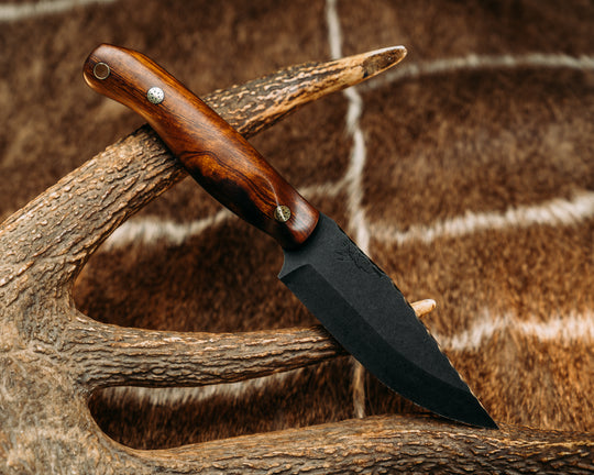 Crow Jr (3V) - Desert Ironwood, Mosaic Pins, Contoured Grip.