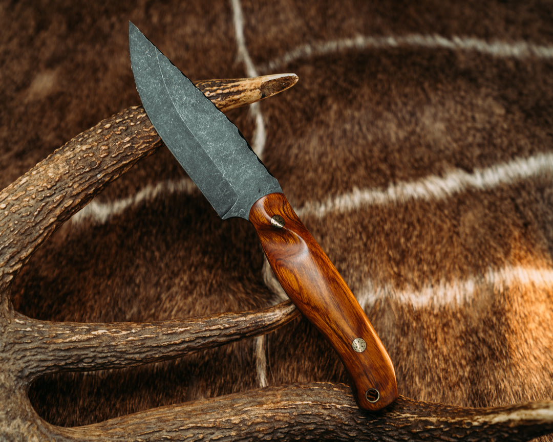 Crow Jr (3V) - Desert Ironwood, Mosaic Pins, Contoured Grip.