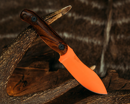 Skinner Jr- Desert Ironwood, Hunter Orange Cerakote, Allen Bolts, Smooth Grip
