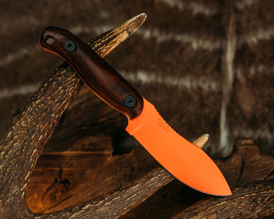Skinner Jr- Desert Ironwood, Hunter Orange Cerakote, Allen Bolts, Smooth Grip