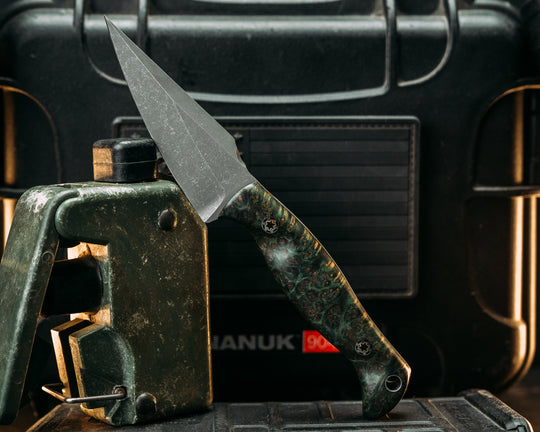 Gulo Gulo- Dyed Black Ash, Mosaic Pins, Aluminum Lanyard Pin, Smooth Grip.