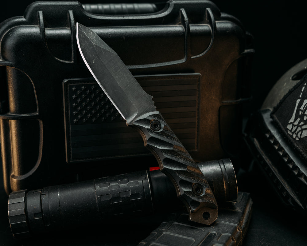 Disaster Jr- Black G10, Allen Bolts, Textured Grip