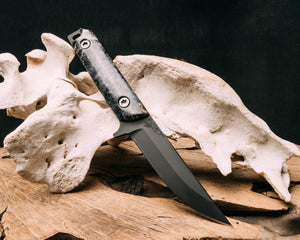 Kwaiken FC- Dyed Buckeye Burl, Armor black cerakote, Titanium torx bolts, smooth grip