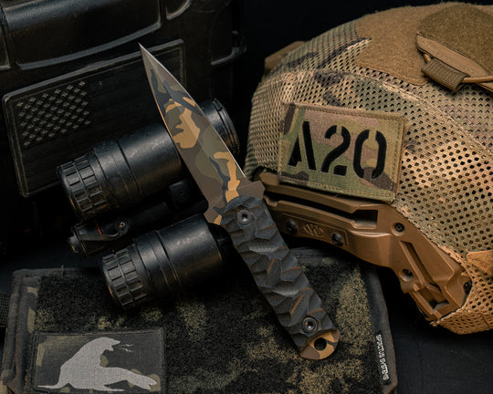 Combat Dagger- Black G10, M81 Cerakote, Allen Bolts, Textured Grip