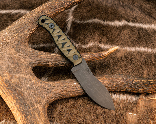 Skinner Jr - OD Green/Black G10, Allen Bolts, Textured Grip