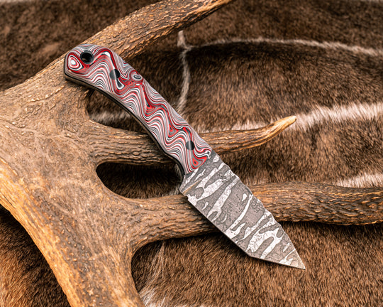 Modified Cavner- Fordite, CF Pins, 3/8" CF Lanyard Pin, Textured Grip