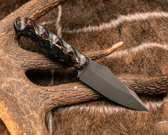 Field Knife- Tree Fern Trunk, Mosaic Pins, Textured Grip