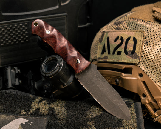 Disaster Jr- Dyed Maple, Mosaic Pins, Brass Lanyard Pin, Textured Grip