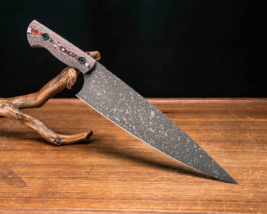 Chef Blade 10"- Snow Fire FAT Carbon, Allen Bolts, Smooth Grip