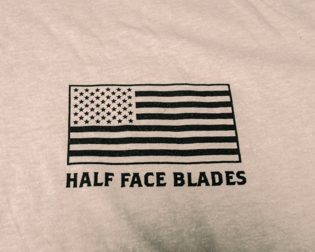 Scalper Tee, tan, American Flag/scalper