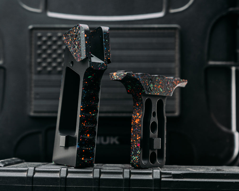 HFB x Kinetic AR Grip System Set (FRAMES ONLY) - 80's RAD Splatter Cerakote