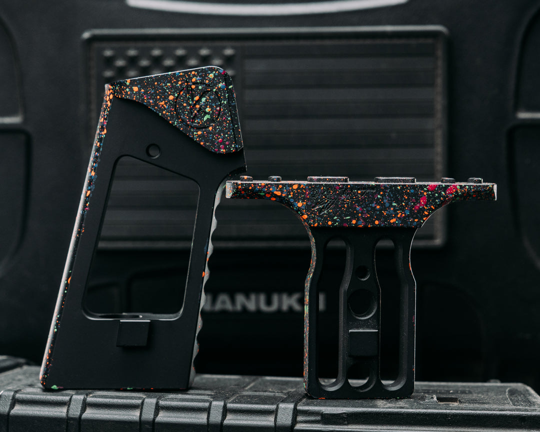 HFB x Kinetic AR Grip System Set (FRAMES ONLY) - 80's RAD Splatter Cerakote