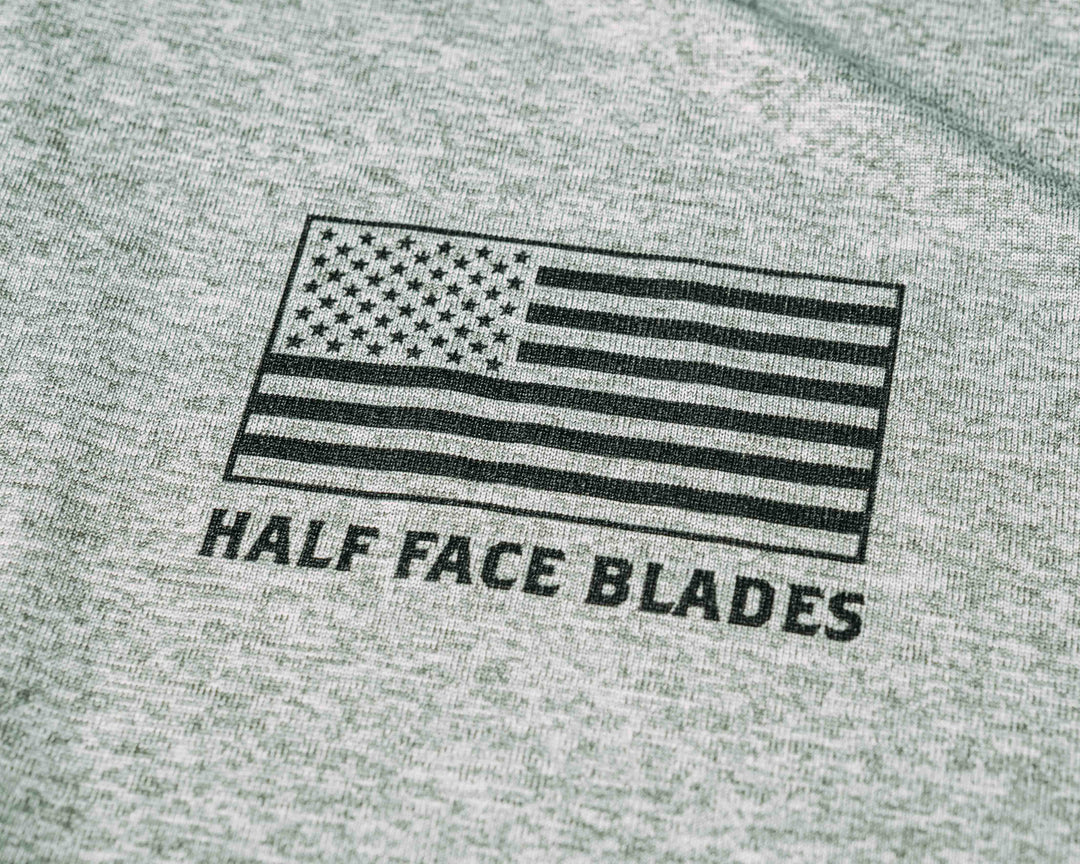 Half Face Blades Logo Hooded Long Sleeve