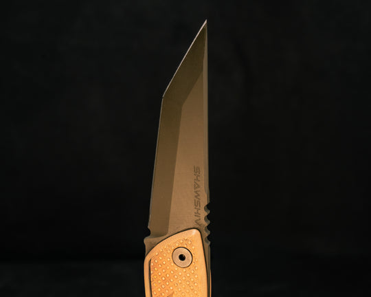 SHAW SHIV x HFB- Coyote Tan G10, OD Green Cerakote, Black Allen Bolts, Knurling Grip