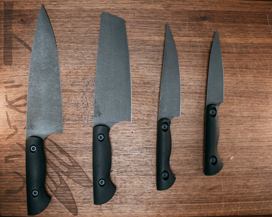 Chef Set - Black G10, Allen Bolts, Smooth Grip