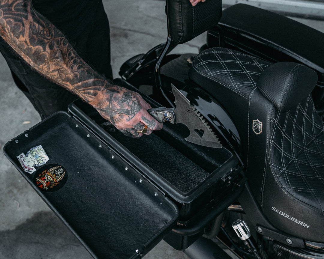 SD Customs 2020 Harley Davidson FXLRS & One-Off XL Bleeding Heart Hawk Giveaway - Half Face Blades Composite “Friendmaker”