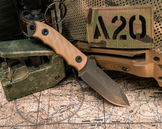 Disaster Cub- Ghost/Coyote G10, Allen Bolts, Textured Grip