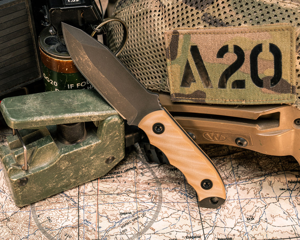 Disaster Cub- Ghost/Coyote G10, Allen Bolts, Textured Grip