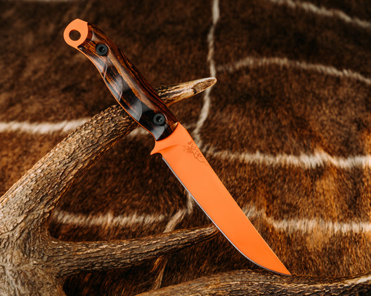 Crow Breakdown- Desert Ironwood, Hunter Orange Cerakote, Allen Bolts, Textured Grip