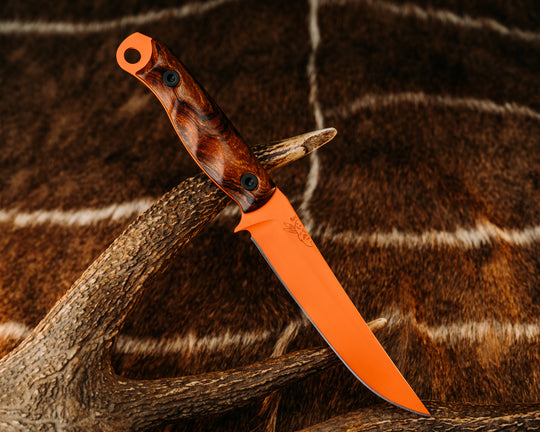 Crow Breakdown- Desert Ironwood, Hunter Orange Cerakote, Allen Bolts, Textured Grip