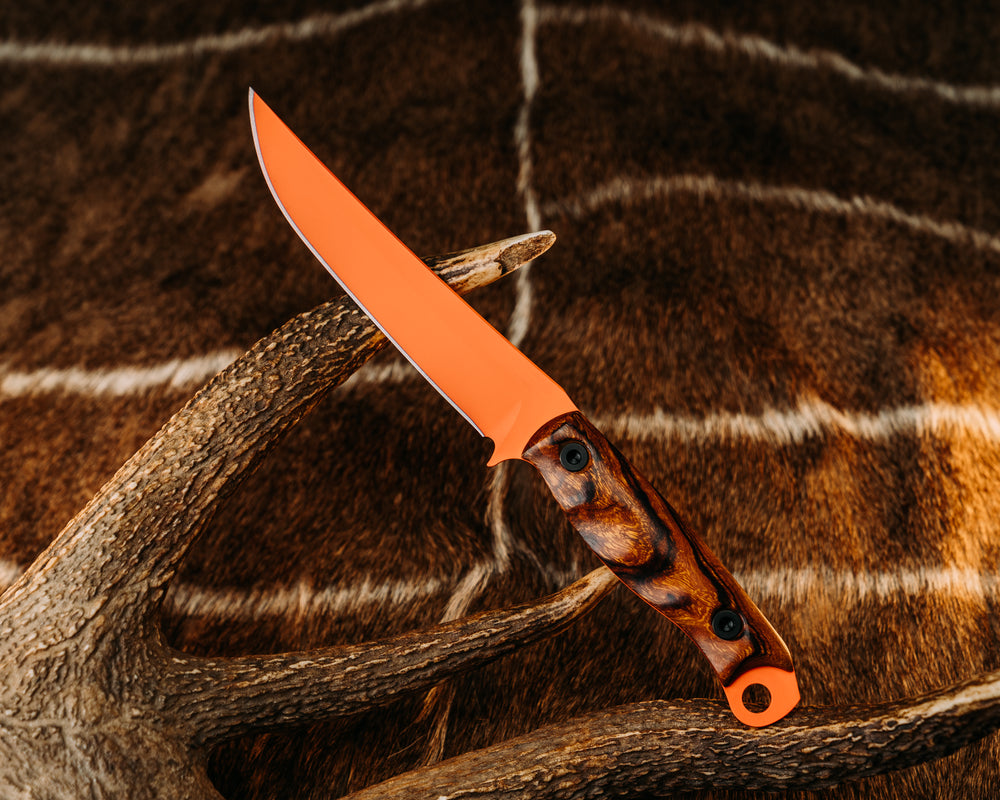 Crow Breakdown- Desert Ironwood, Hunter Orange Cerakote, Allen Bolts, Textured Grip