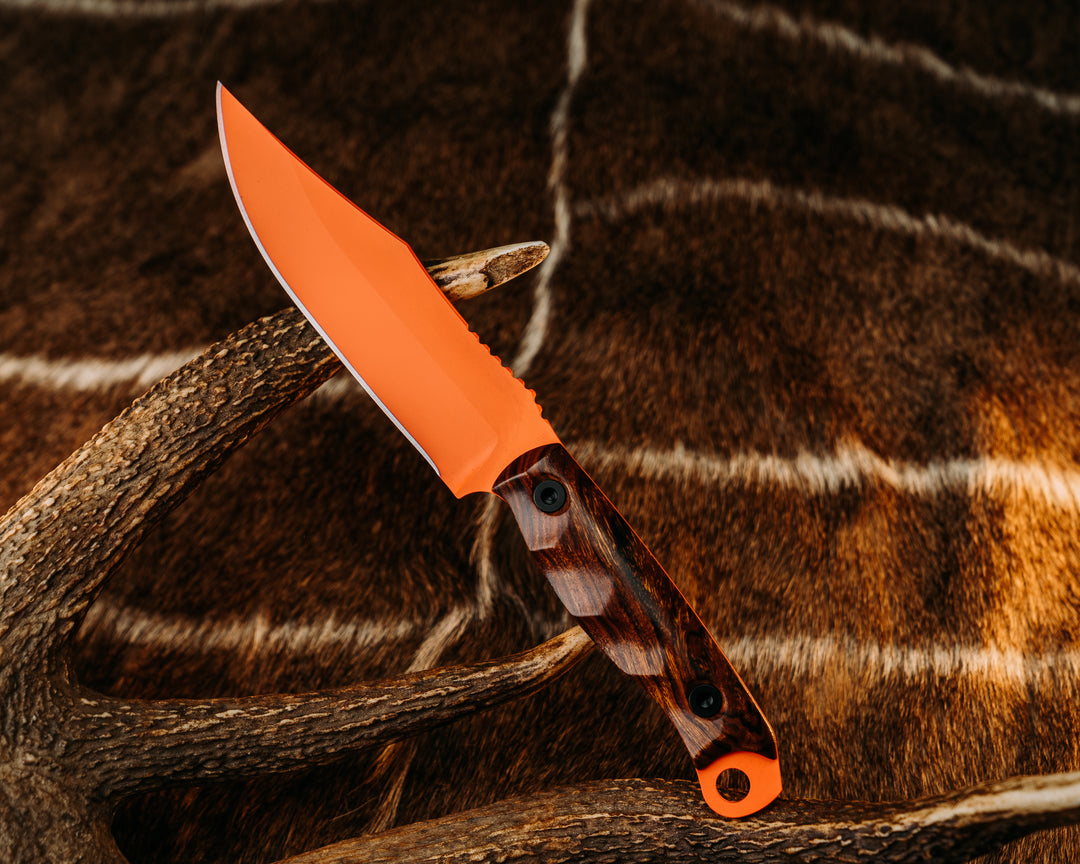 Crow Scout - Desert Ironwood, Hunter Orange Cerakote, Allen Bolts, Textured Grip