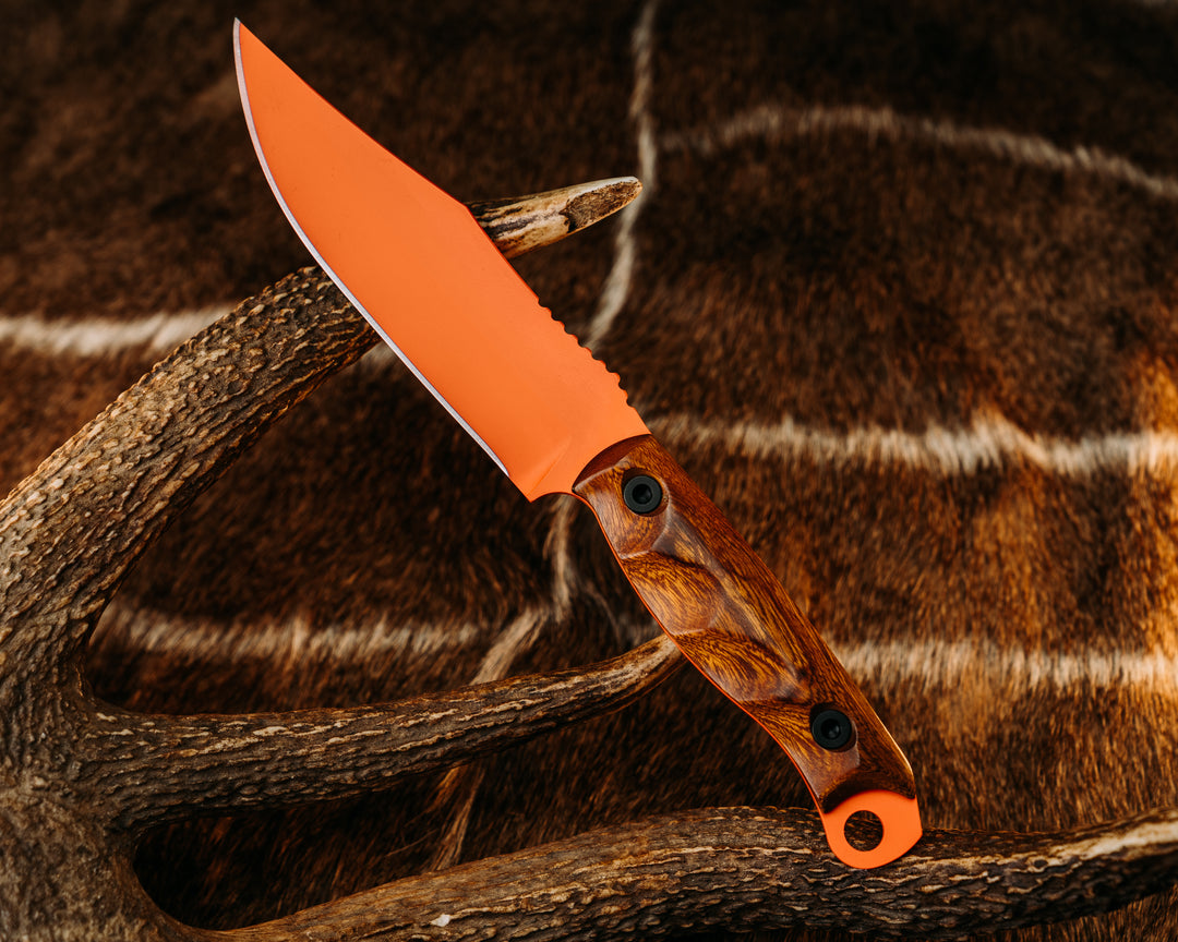 Crow Scout - Desert Ironwood, Hunter Orange Cerakote, Allen Bolts, Textured Grip