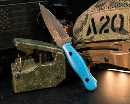 Pulse Checker- Ocean Blue Glass Fiber Composite, CF Pins, Smooth Grip