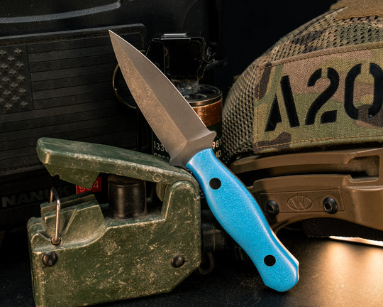 Pulse Checker- Ocean Blue Glass Fiber Composite, CF Pins, Smooth Grip