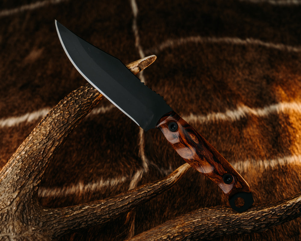 Crow Scout - Desert Ironwood, Armor Black Cerakote, Allen Bolts, Textured Grip