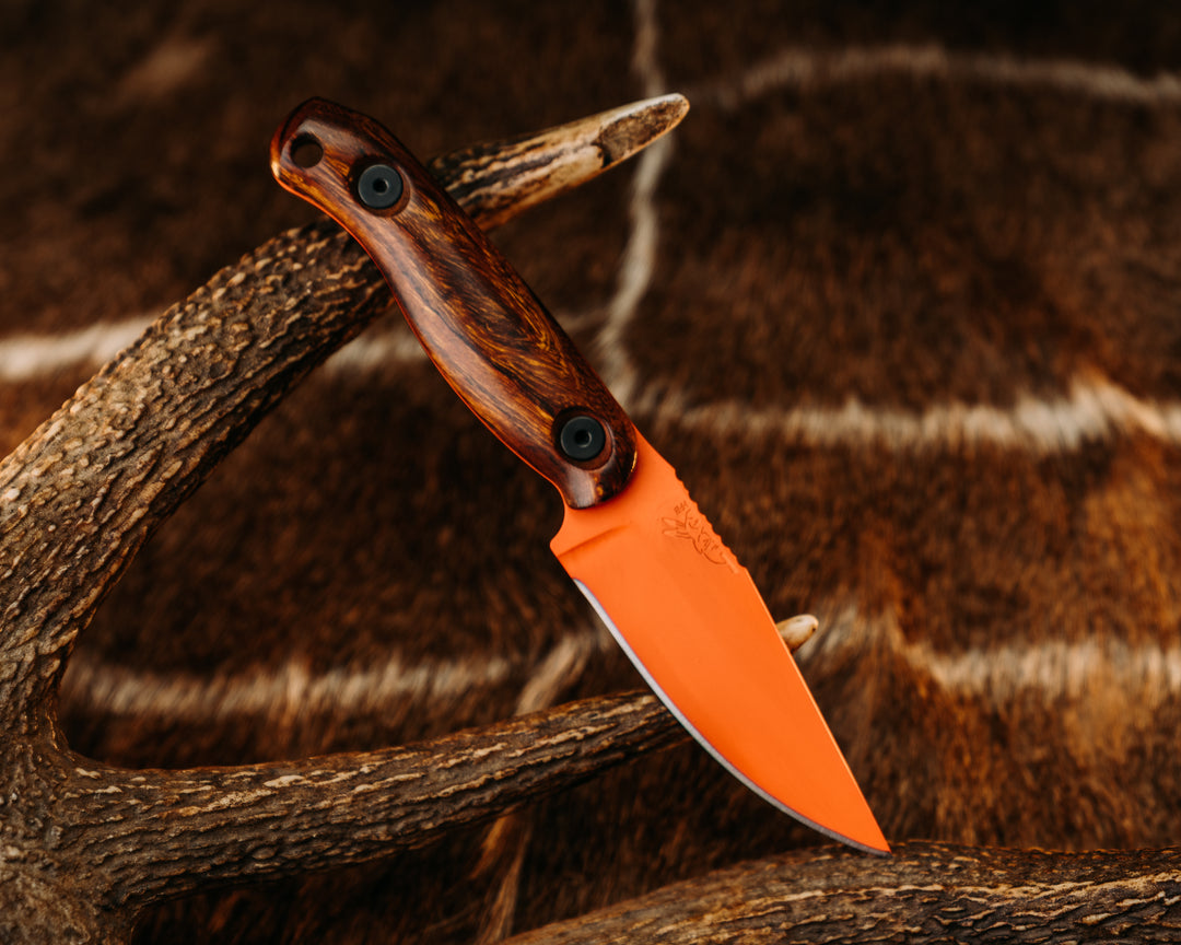 Feather Light- Desert Ironwood, Hunter Orange Cerakote, Allen Bolts, Smooth Grip