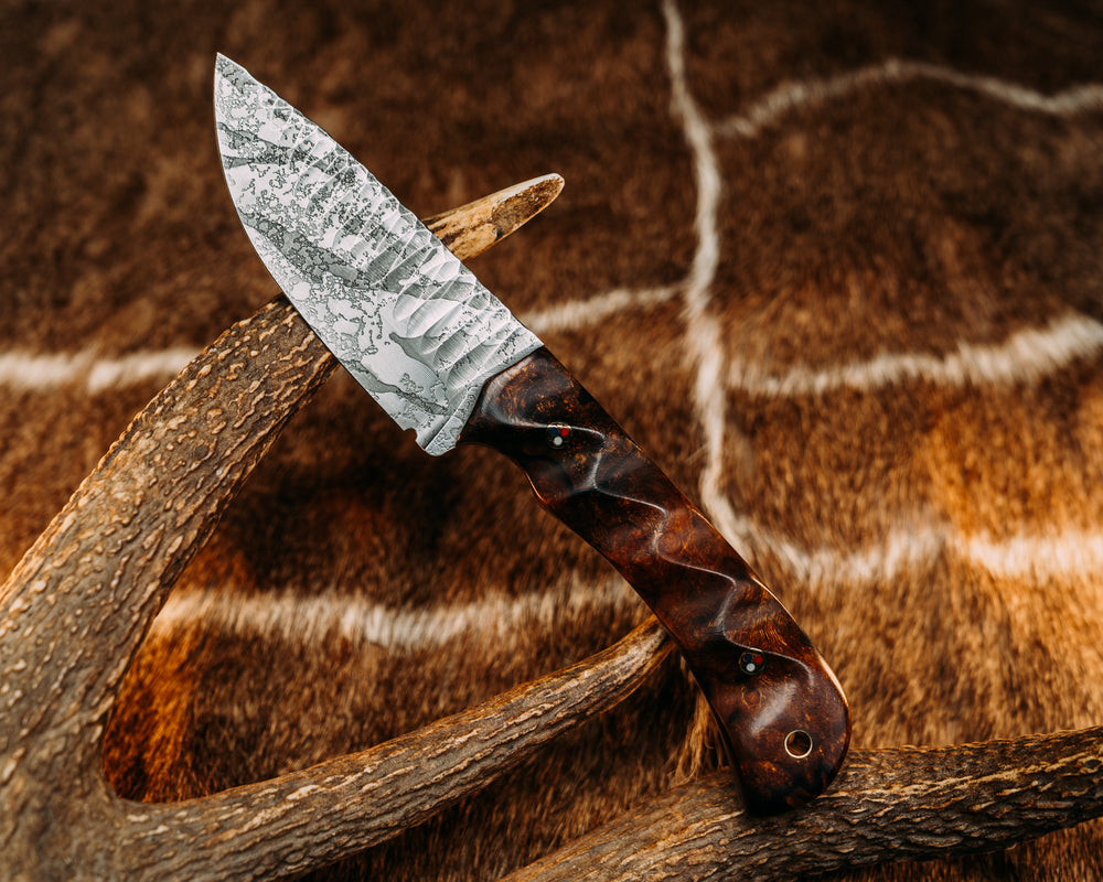 Cavner - Desert Ironwood, Patriot Mosaic Pins, Brass Lanyard Pin, Textured Grip.