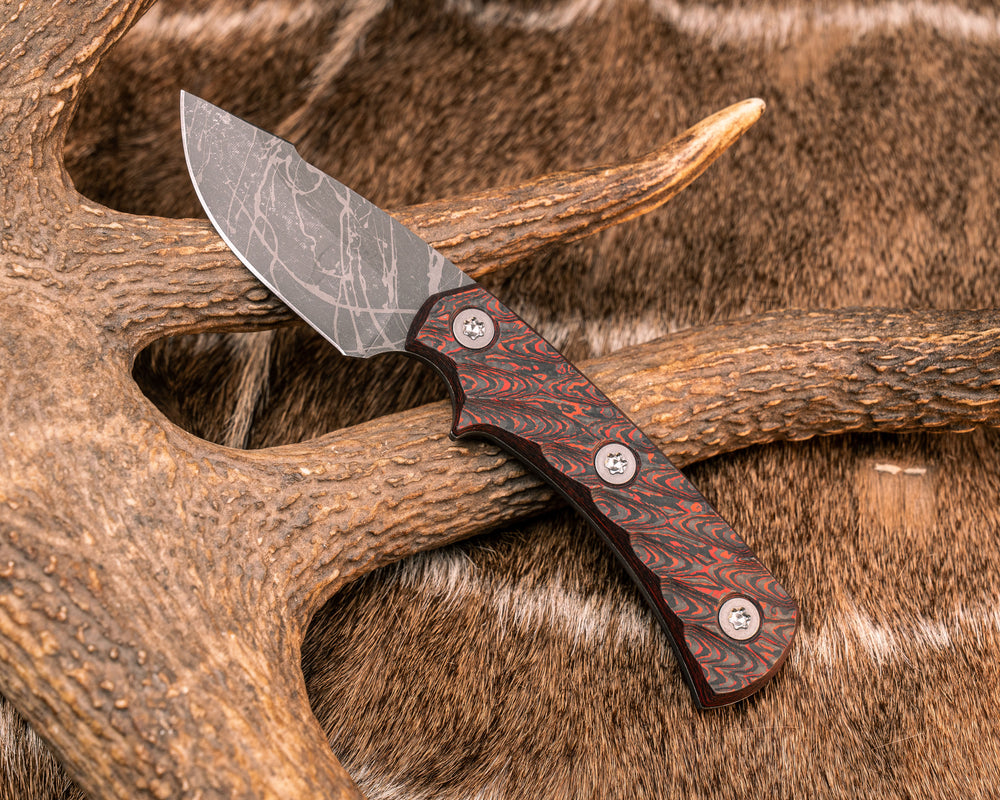 Beef Harpoon Back Country- Lava Flow FAT Carbon, Ti Torx Bolts, Textured Grip