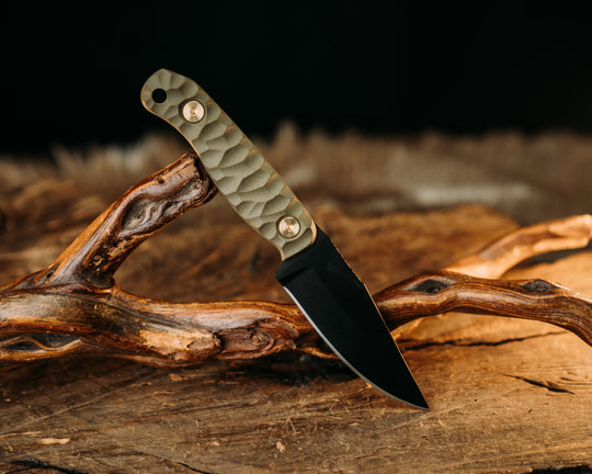 Feather Light - OD Green G10, Armor Black Cerakote, Brass Allen Bolts, Textured Grip