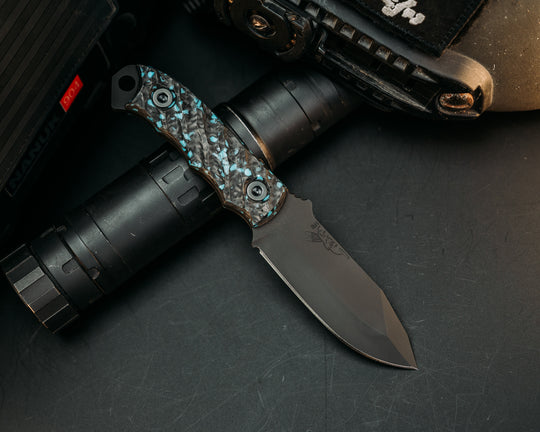 Disaster Cub - RockyWave Turquoise Carbon, Armor Black Cerakote, Allen Bolts, Iron Grip