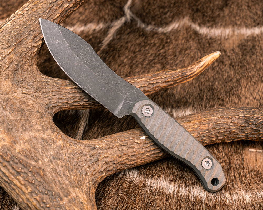 Skinner Jr - Grey G10, Ti Torx Bolts, Textured Grip