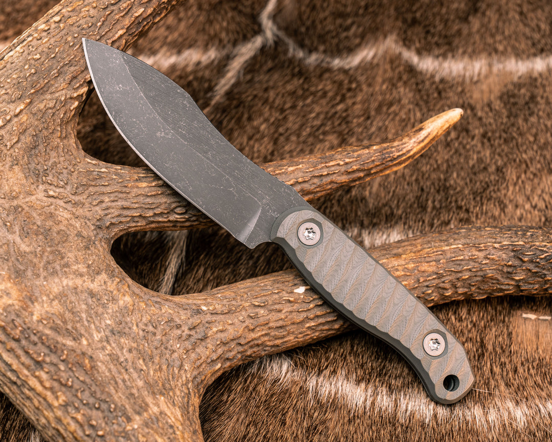 Skinner Jr - Grey G10, Ti Torx Bolts, Textured Grip