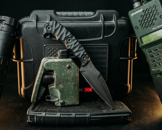 4" HUMINT - Black G10, Allen Bolts, Textured Grip