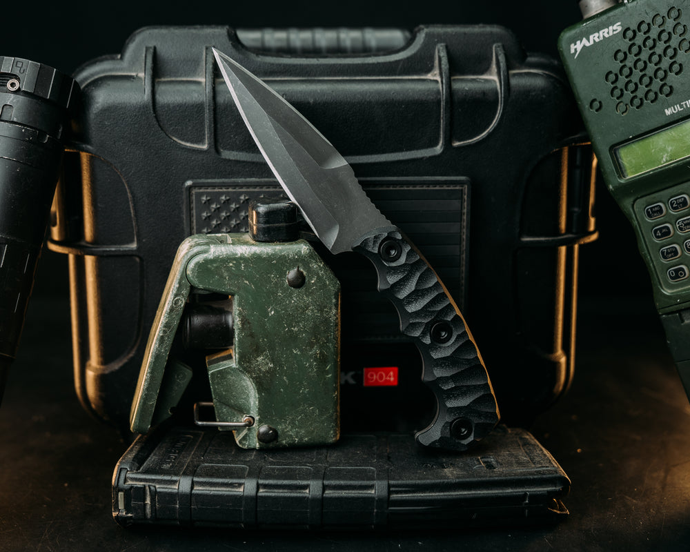 4" HUMINT - Black G10, Allen Bolts, Textured Grip