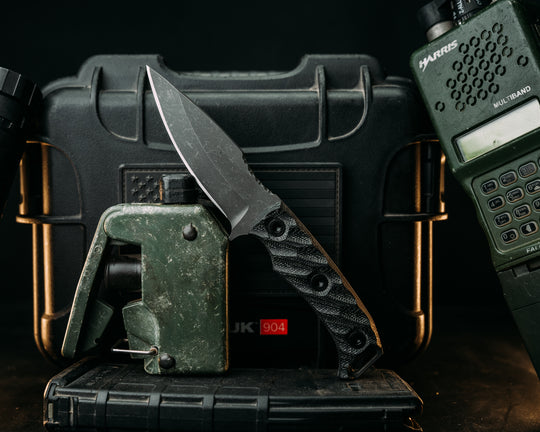 Ishi - Black Canvas Micarta, Allen Bolts, Textured Grip