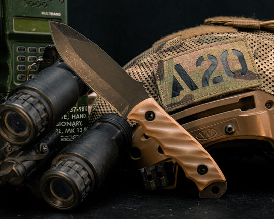 Disaster Jr- Ghost/Coyote G10, Allen Bolts, Textured Grip