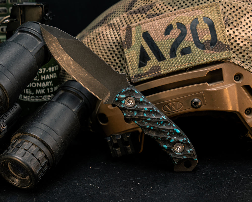 Disaster Cub - Turquoise Rocky Wave Carbon,  Allen Bolts, Textured Grip