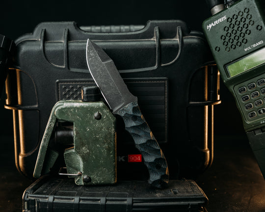 Disaster Cub Gen 3 - Blue & Balck Cnavas MIcarta, CF Pins, Textured Grip