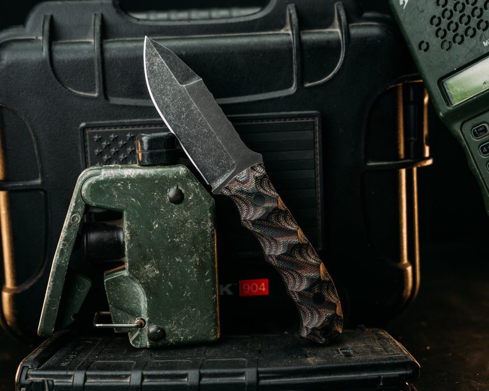 Disaster Cub Gen 3 - Python Canvas Micarta, CF Pins, Textured Grip.