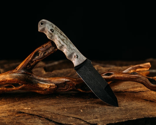 Disaster Jr Gen 3 - Elk Antler, Mosaic Pins, Brass Lanyard Pin, Textured Grip.