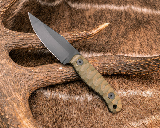 Feather Light- OD Green G10, Armor Black Cerakote, Allen Bolts, Textured Grip