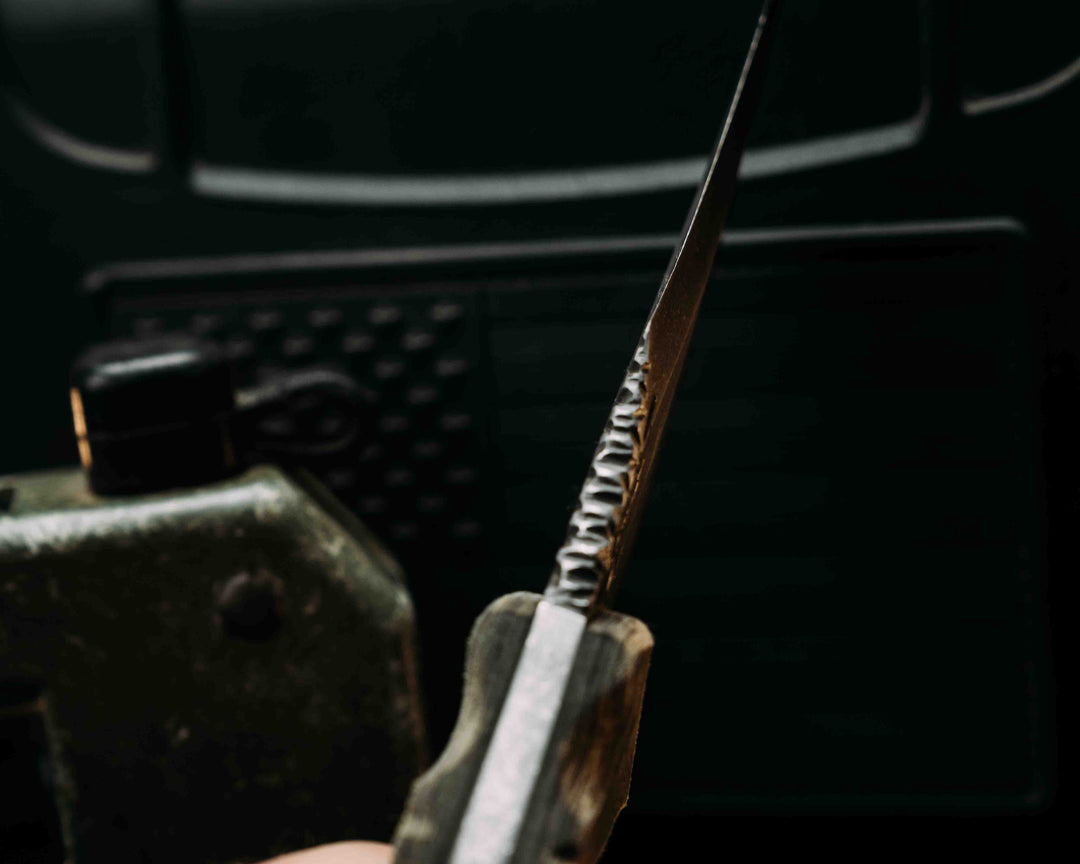 War Pig- HFB X Dire Pacific- Crye Precision AOR 2 Cammie Micarta, Textured Grip