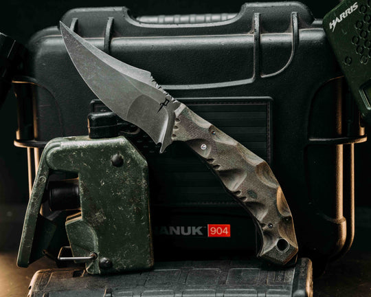 War Pig- HFB X Dire Pacific- Crye Precision Multicam Cammie Micarta, Textured Grip