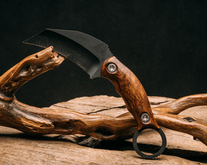 Karambito - Desert Ironwood, armor black cerakote, titanium torx bolts, smooth grip
