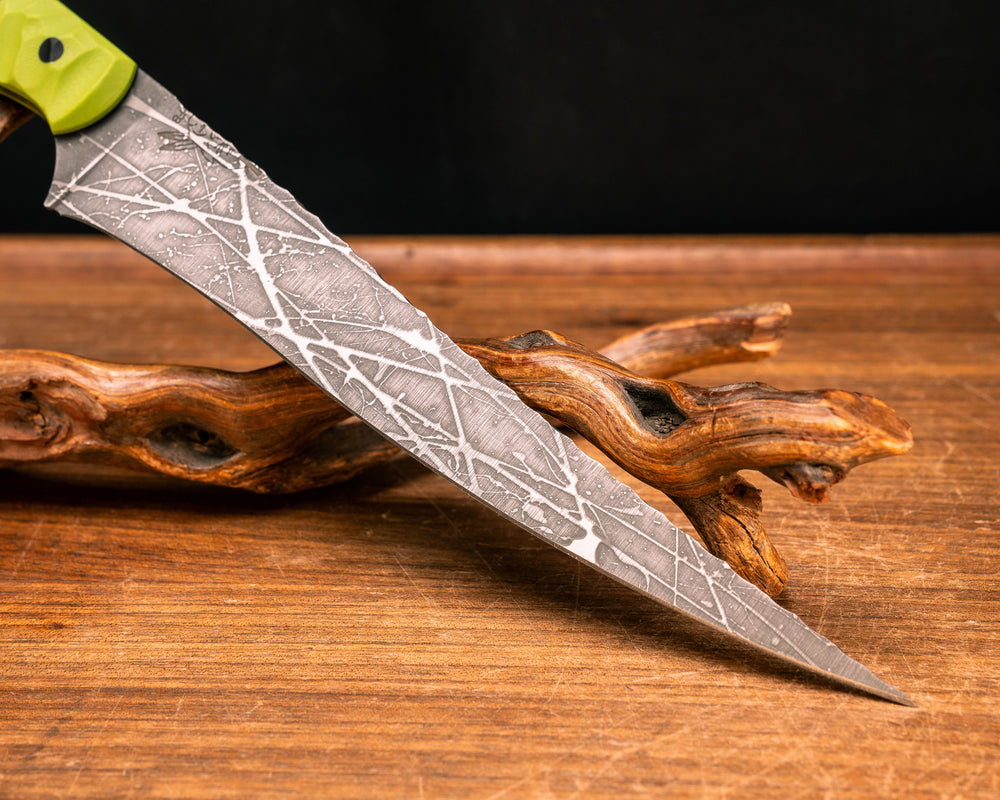 Large Filet- Acid Green G10, Black G10, Brass, OD Green G10 and Copper Split, Charcoal G10, CF Pins, Chaos Grip